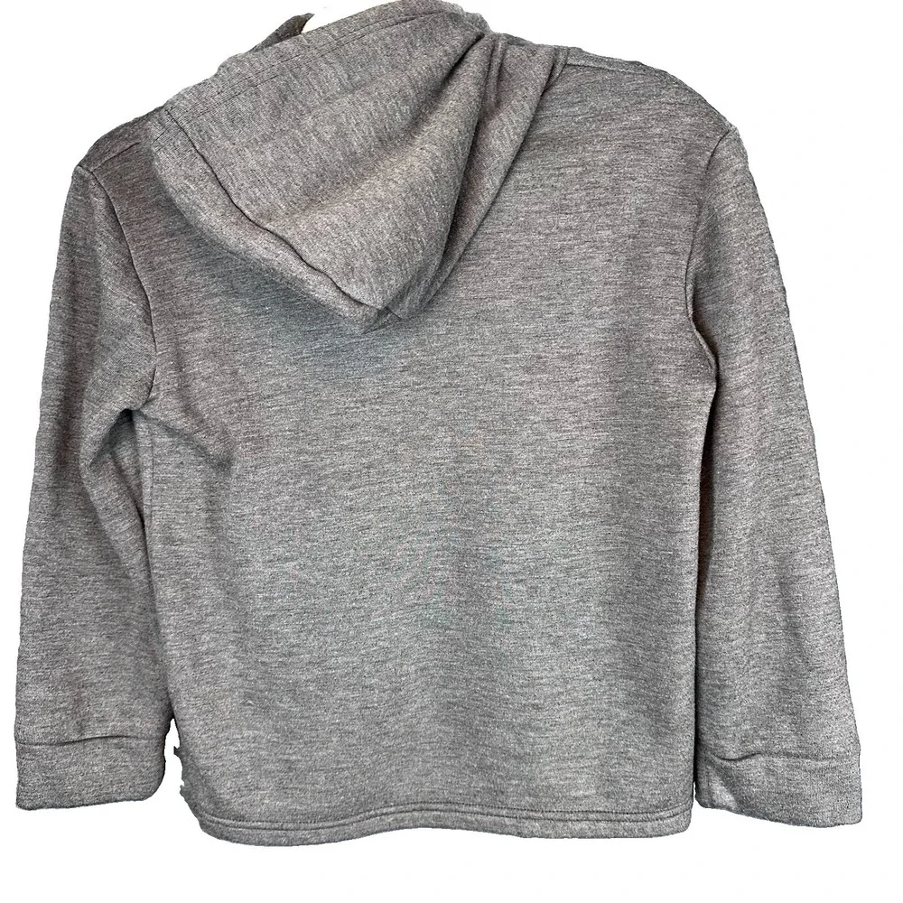 Adidas Minecraft Youth Boys Hoodie Pullover Sweatshirt Gray, Size Large (10/12)